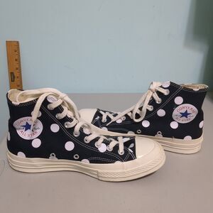 Converse AllC Star Play Comme Des Garçons Polka Dot High Top Sneakers women's 9